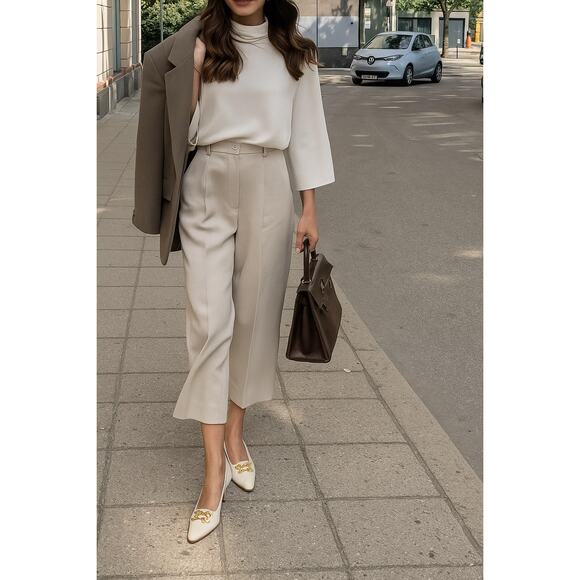 Bally Ivory Leather Chain Pumps — Vintage Milan, Quiet Luxury, Fall Runway | 90s - Picture 7 of 16